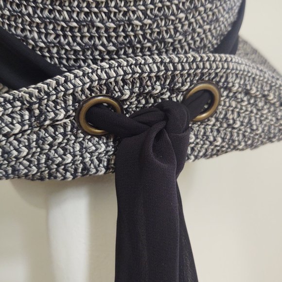 Nine West Grommet Ribbon Fashion Hat New - Picture 3 of 8